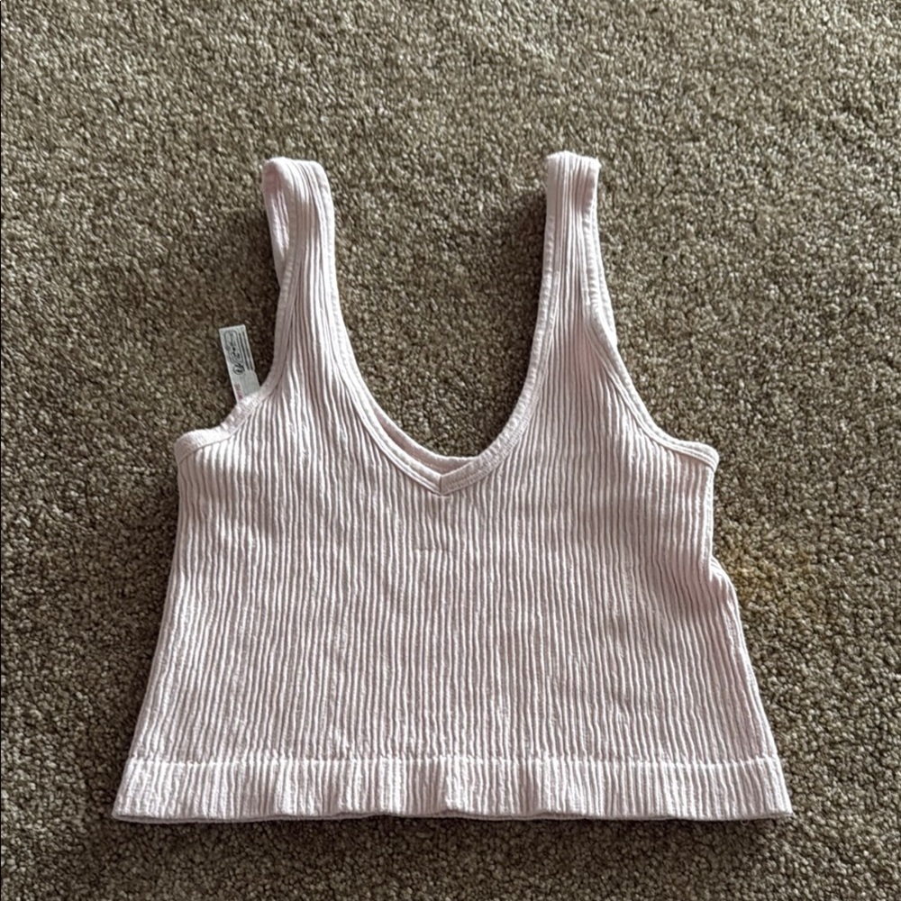 Pink Ribbed Women's Top